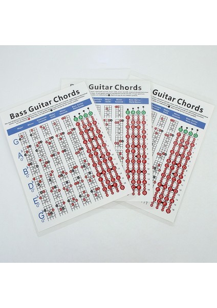 Elektrik Bas Gitar Akor Grafik 4 Dize Gitar Akor Parmak Şeması Egzersiz Diyagramı Küçük (Yurt Dışından) fırsatları