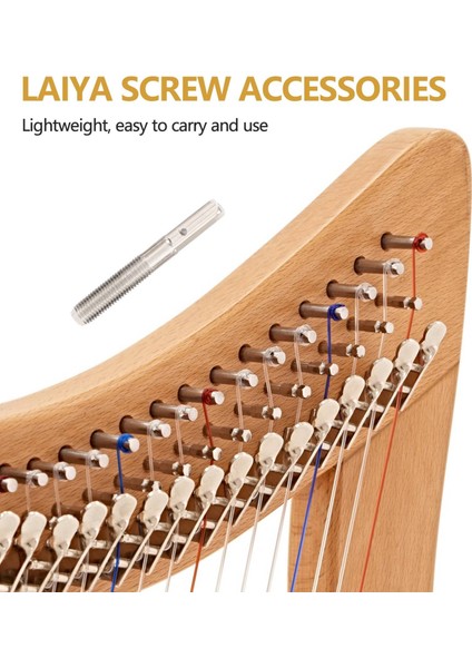 7 Adet Lir Arp Dizeleri ve Diğer Ilkel Telli Enstrümanlar Için L-Şekil Ayarlama Anahtarı ile Ayar Pimleri (Yurt Dışından) fırsatları