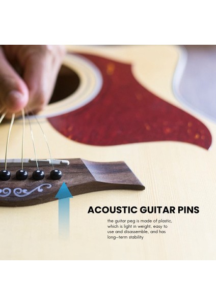 36 Adet Akustik Gitar Köprüsü Pimleri Beyaz ve Siyah Dergiler Gitarda 1 Parça Köprü Pimi Çekme Çıkarma (Yurt Dışından) fiyatları