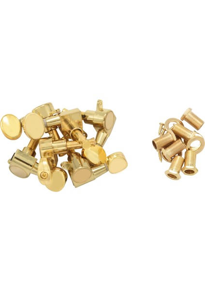 6 Gitar Ayar Payları Verrouillage Tuner Dokunuyor Gitar Dizeleri Düğme 3l + 3r Altın (Yurt Dışından)