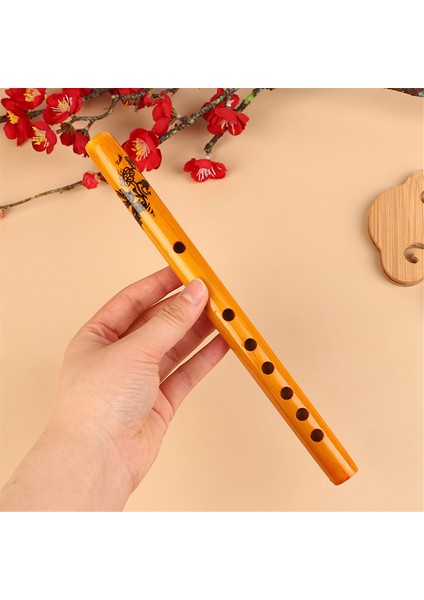 10 Paket Çinli 6 Delikli Bambu Flüt Kaydedici Klarnet Öğrenci Müzik Aleti Ahşap Renk (Yurt Dışından) fırsatları