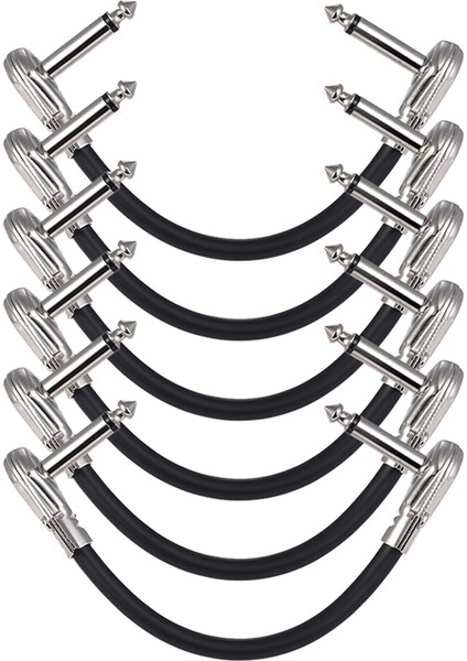 6pcs Gitar Efektleri Enstrüman Bağlantı Kablosu 15CM 1/4 Inç Gitar Efektleri Enstrüman Bağlantı Kablosu (Yurt Dışından)