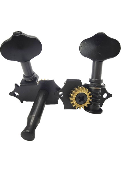 Akustik Gitar String Tuning Pegs Kit Vida Ferrule ile Evrensel Tuner Açık Ayar Ayarlama Standart Aksesuarlar Siyah (Yurt Dışından)