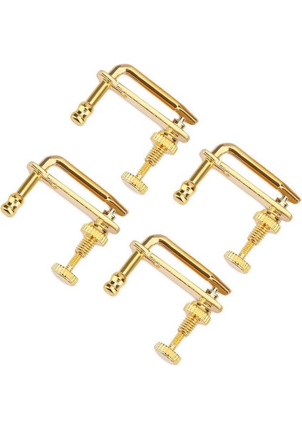 4pcs Keman Ince Tunerler Altın Keman Parçaları Iplik Tel Ayarlayıcıları 4/4 Keman Için Yedek (Yurt Dışından)