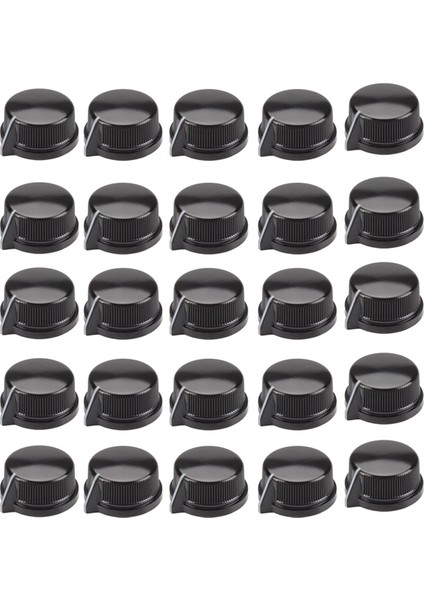 30PCS 6.35MM Şaft Pirinç Içi Set Vidalı Gitar Pedal Efektleri Kontrol Amp Düğmesi Gitar Aksesuarları Siyah (Yurt Dışından)