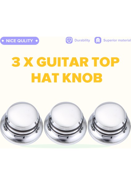 3pcs Gitar Metal Üst Şapka Tonu Ayarlama Düğmeleri Çamurluk Gibson Için Gibson Için (Yurt Dışından) fırsatları