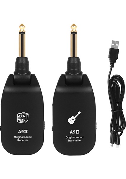 A9II Kablosuz Gitar Verici Alıcı Sistemi Amplifikatör Şarj Edilebilir Gitar Verici Elektro Gitar Bas Için (Yurt Dışından)