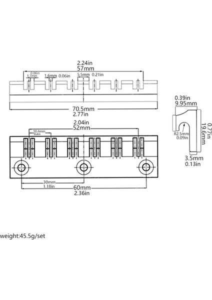 Elektro Gitar Parçaları 12 String Saddles Hardtail Gitar Köprüsü (Yurt Dışından) fiyatları