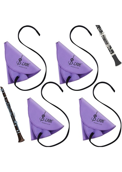 Slade 4 Pcs Clarinet Swab Klarnet Temizleme Bezi Iç Tüp Için Temiz Temizleyici Bezden Çekin Uygun Klarnet Flüt Saksı (Yurt Dışından)
