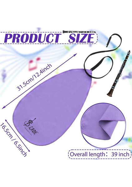 Slade 4 Pcs Clarinet Swab Klarnet Temizleme Bezi Iç Tüp Için Temiz Temizleyici Bezden Çekin Uygun Klarnet Flüt Saksı (Yurt Dışından) fiyatları