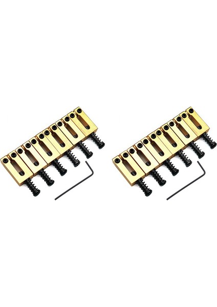 12PCS 10.5mm Pirinç Saddeler Paslanmaz Çelik Silindir Elektro Gitar Tremolo Köprü Saddles (Yurt Dışından)