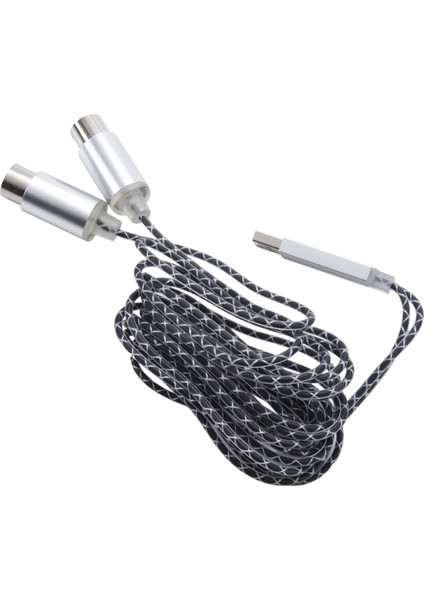 Eleman Mıdı Kablosu-Usb In-Out Dönüştürücü, Gösterge Işığı ile Profesyonel Mıdı Arayüzü, Ftp Işleme Çipi, Metal Kabuk (Yurt Dışından)