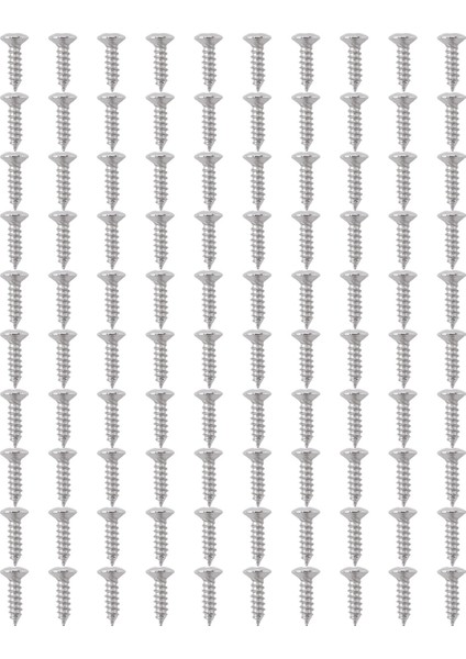 Strat &amp; Tele Için 100 Pcs Gitar ve Bas Pickguard Vidaları, Gümüş (Yurt Dışından)