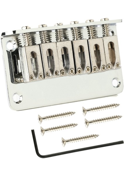 6 String Guitar Saddles Köprüsü Vidalı Yedek Krom Gitar Köprüsü Aksesuarlar Için, Gitar Üst Yük Köprüsü B B B (Yurt Dışından)