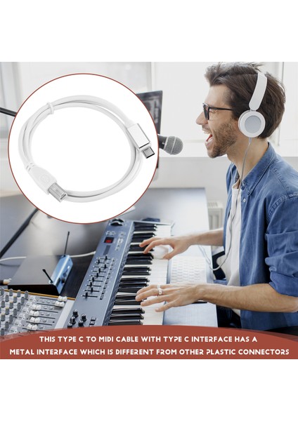 USB Tip B Mıdı Kablosu Tip C Konnektör, Adaptör Kablosu, Piyano Ses Kablosu (Yurt Dışından) indirimleri