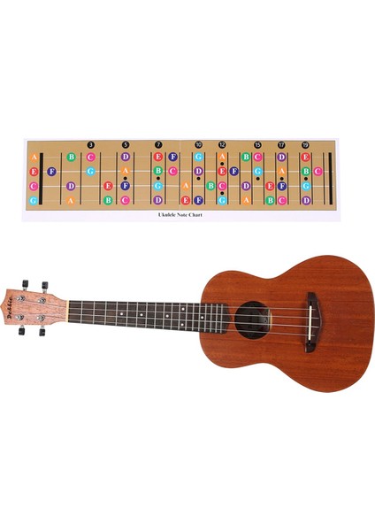 Ukulele Gitar Klavyesi Not Tablosu Her Seviyeye Uygun, Gitar ve Müzik Teorisi Çalmayı Öğrenin (Yurt Dışından) fırsatları