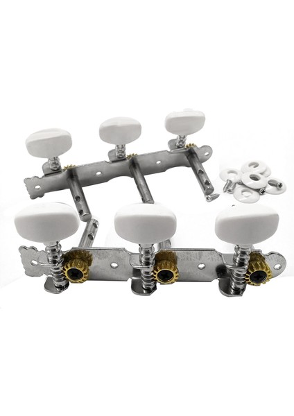 1R1L Klasik Gitar Kilitleme String Tuning Tuning Pegs Tuner Tuner Üç Pozisyon Çelik Sütun Düğmesi Tuner (Yurt Dışından)
