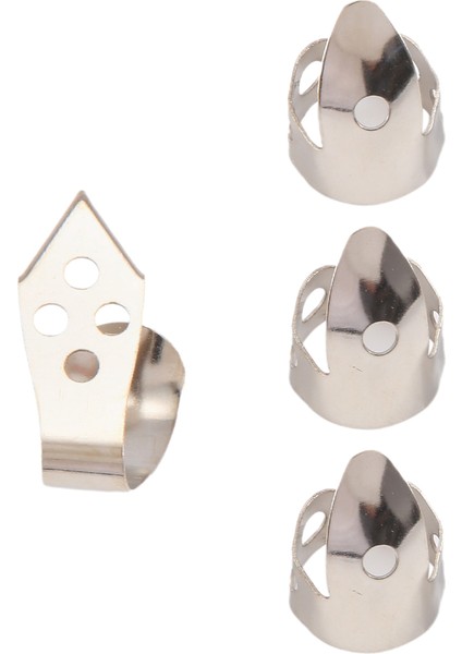 4pcs Metal Başparmak Parmak Gitar Paslanmaz Çelik Gitar Seçimleri Akustik Gitar Banjo Ukulele (Yurt Dışından) fiyatları