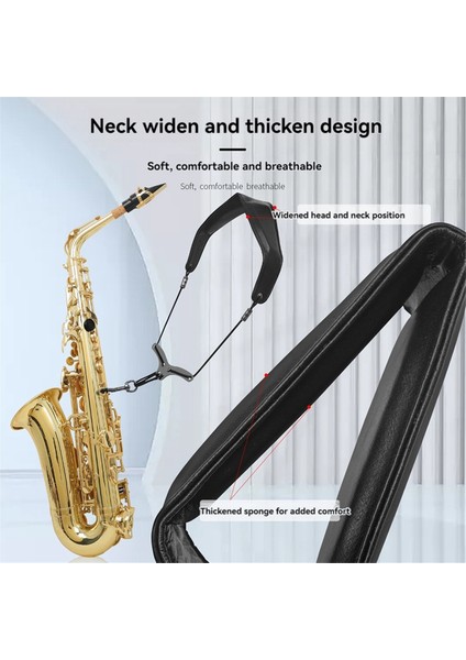 Saksafon Omuz Boyun Kayışı Ayarlanabilir Saksafon Çift Omuz Askısı Kablo Demeti Saksafon Müzik Aletleri Aksesuarları Kahverengi (Yurt Dışından) fırsatları