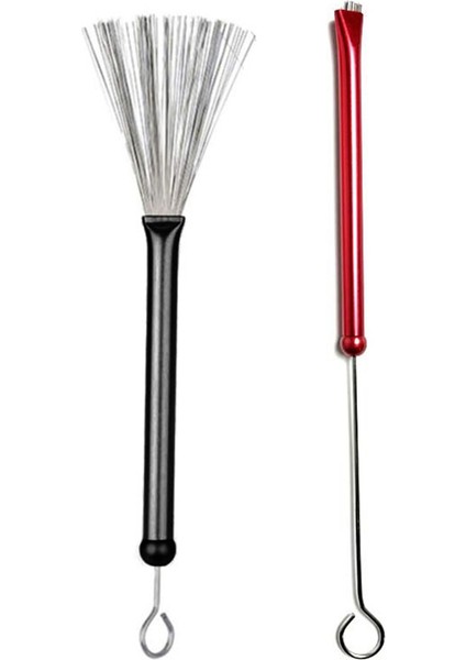 2 Paket Perküsyon Fırçaları, Profesyonel Tel Fırçalar, Caz Davul Fırçaları, Perküsyon Davul Fırçaları (Yurt Dışından)
