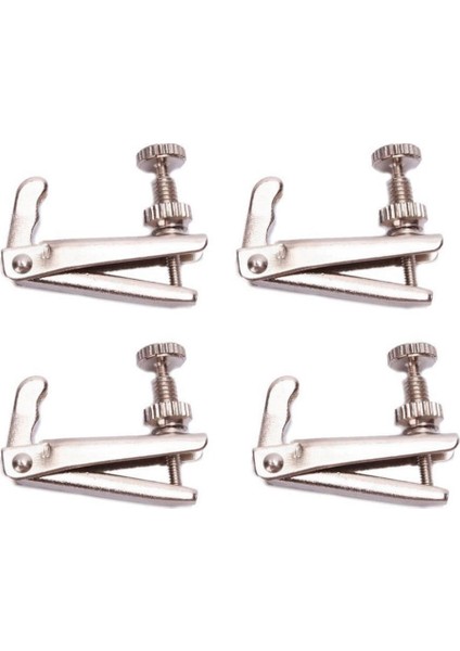 4pcs Keman Ipi Tuner Ince Tuner Ayarlama Parçaları Uygun 3/4 - 4/4 Keman Keman Aksesuarları Gümüş (Yurt Dışından)