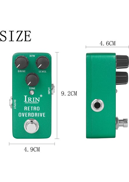 Irin Efekt Elektro Gitar Etkisi Pedalı Gerçek Baypas Pedalı Metal Muhafaza Gitar Aksesuarları (Retro Overdrive) (Yurt Dışından) fırsatları
