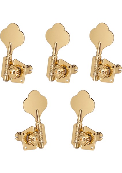 1 Set 5pcs Gold Open 5 String Bas Gitar Ayarlama Mandalları Tuner Makine Kafaları Müzik Aleti Aksesuarları Parçaları, 4R1L (Yurt Dışından)