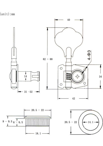 1 Set 5pcs Gold Open 5 String Bas Gitar Ayarlama Mandalları Tuner Makine Kafaları Müzik Aleti Aksesuarları Parçaları, 4R1L (Yurt Dışından) fiyatları