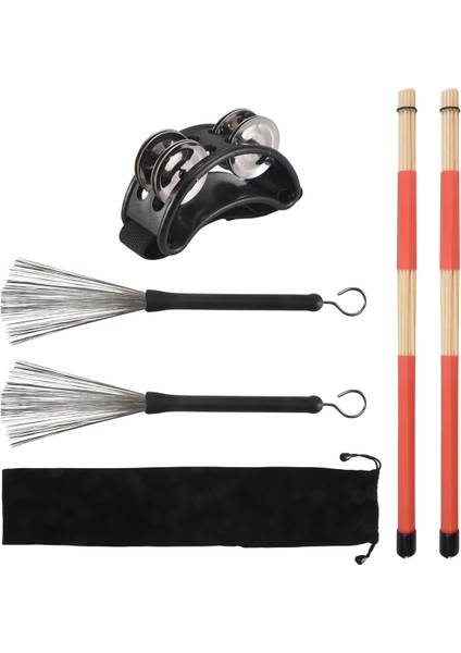 4pcs Drum Profesyonel Hafif Ahşap Akustik Davul Fırçaları Davul Sopa Araçları Kitler Seers Için Drum Oyuncuları (Yurt Dışından) modelleri