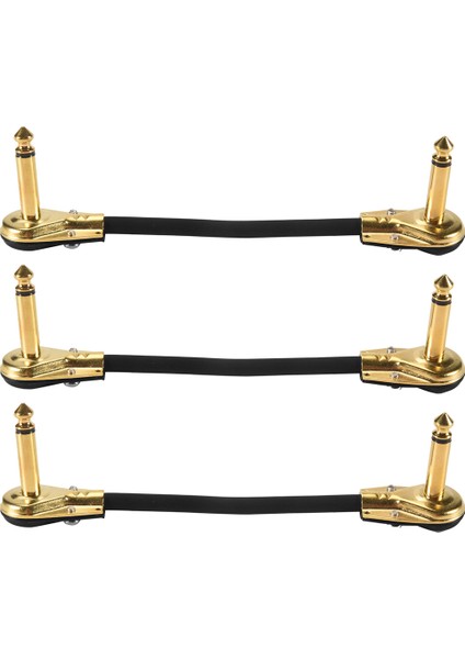 Gitar Yama Kablosu Efekt Pedal Yama Kablosu 1/4 Inç Sağ Açılı Düşük Profilli Gözleme Tasarımı Etkili Pedallar Için 3 Paket (Yurt Dışından) fiyatları