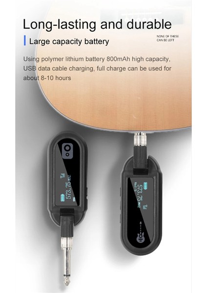 Elektrikli Gitar Elektrikli Blow Pilesi Uhf Kablosuz Verici Alıcı Tulumu Set Piyano Enstrümanı Elektro Gitar Bas (Yurt Dışından) modelleri