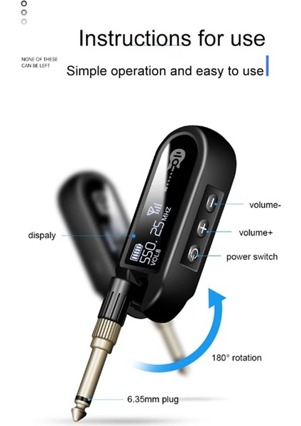 Elektrikli Gitar Elektrikli Blow Pilesi Uhf Kablosuz Verici Alıcı Tulumu Set Piyano Enstrümanı Elektro Gitar Bas (Yurt Dışından) indirimleri