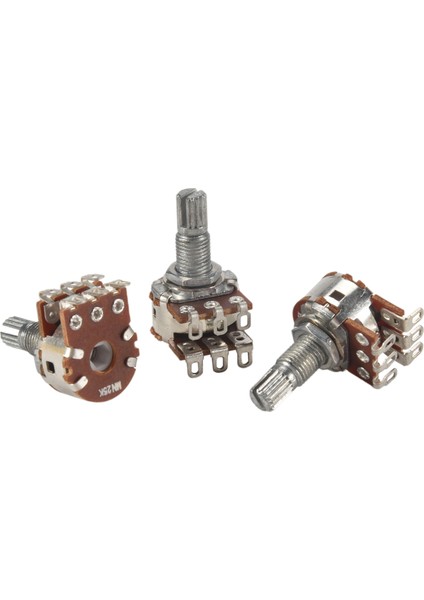 3 Adet Çift Denge Yığılmış Tırtıllı Sap Gitar Bas Hacim Tonu Kontrol Kapları Potansiyometre Anahtarı MN25K (Yurt Dışından) fiyatları