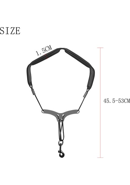 Saksafon Omuz Boyun Kayışı Ayarlanabilir Saksafon Çift Omuz Askısı Kablo Demeti Saksafon Müzik Aletleri Aksesuarlar Siyah (Yurt Dışından) fiyatları