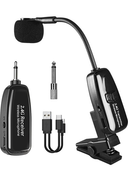 Saksafon Kablosuz Mikrofon Sistemi, Rüzgar Enstrümanları Için 2.4g Verici ve Alıcı, 164FT Aralık, Fiş ve Oyun (Yurt Dışından)