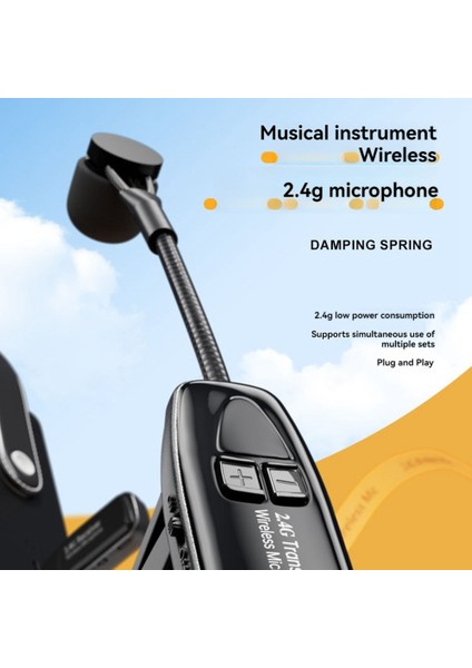 Saksafon Kablosuz Mikrofon Sistemi, Rüzgar Enstrümanları Için 2.4g Verici ve Alıcı, 164FT Aralık, Fiş ve Oyun (Yurt Dışından) modelleri