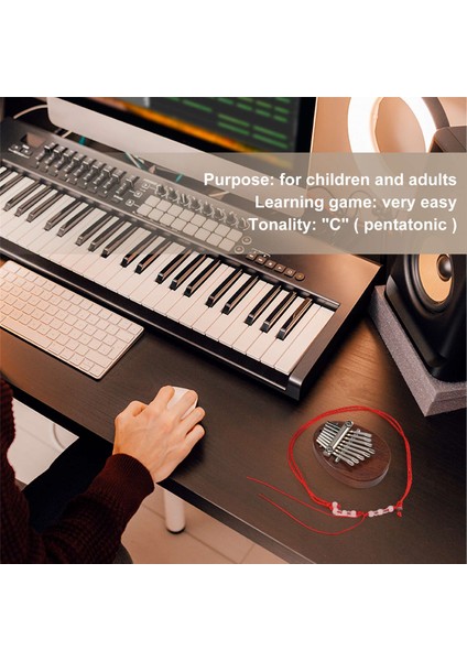 Mini Kalimba 8 Anahtar Başparmak Piyano Harika Ses Parmak Klavye Müzik Aleti (Yurt Dışından) indirimleri