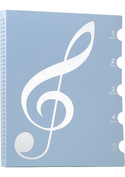 Notalar Klasörü, 60 Sayfa, Notalar/tutucu, Mektup Boyutuna Uyuyor A4, Yazılabilir ve Çıkarılabilir Koro Klasörü Mavi (Yurt Dışından)