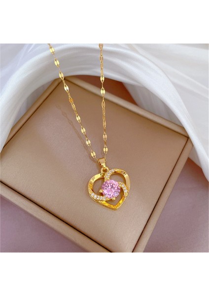 Geometrik Popüler Unsurlar Lüks Ziyafet Düğün Kolyesi Çok Yönlü Köprücük Kemiği Zinciri Titanyum Çelik (Yurt Dışından)