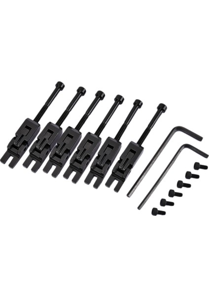 6pcs Metal Gitar Kilitli String Saddles Floyd-Rose Tremolo Köprü Parçaları (Yurt Dışından)