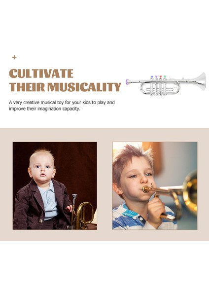 Çocuk Müzik Aletleri Çocuk Sahnesi Performansı Dört Ton Trompet (Temel Trompet Kurulu) Gümüş (Yurt Dışından) fiyatları