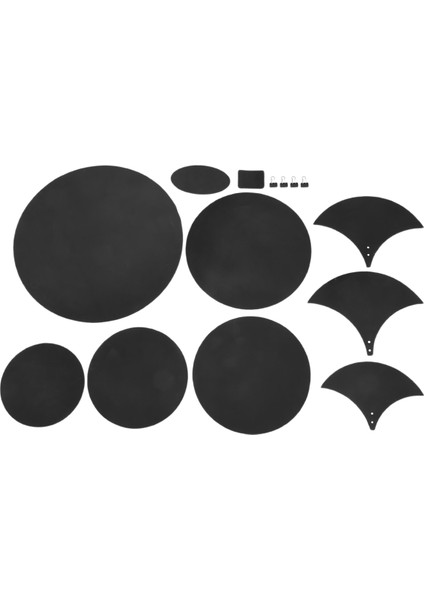 14PCS/SET Kauçuk Köpük Tambor Bas Trampet Sesi Kapalı Sessiz Sessiz Uygulama Pedi Set Müzik Aleti Aksesuar (Yurt Dışından) fiyatları