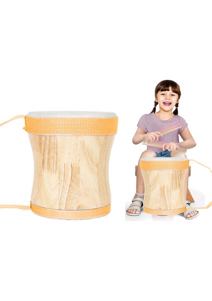 Erken Eğitim ve Çocuk Perküsyonu Için Irin Ahşap Bongo Davul, Ahşap Djembe Davul Seti (Turuncu) (Yurt Dışından) fiyatları
