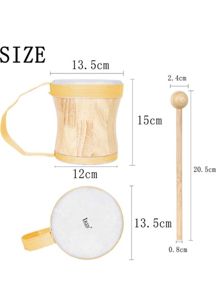 Erken Eğitim ve Çocuk Perküsyonu Için Irin Ahşap Bongo Davul, Ahşap Djembe Davul Seti (Turuncu) (Yurt Dışından) modelleri