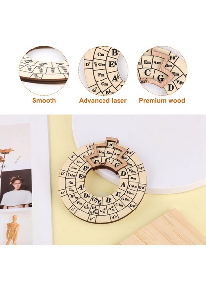 Ahşap Melodi Aracı, Beşinci Yuvarlak Daire Tekerlek Melodi Akor Aracı Müzik Transpoz Aksesuarları Ahşap Akor (Yurt Dışından) modelleri