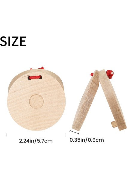 16PCS Castanetets Müzikal Cascaletets Enstrüman Ahşap Müzik Müzik Enstrümanı Çocuklar Için Perküsyon Enstrümanı Yetişkinler (Yurt Dışından) fiyatları