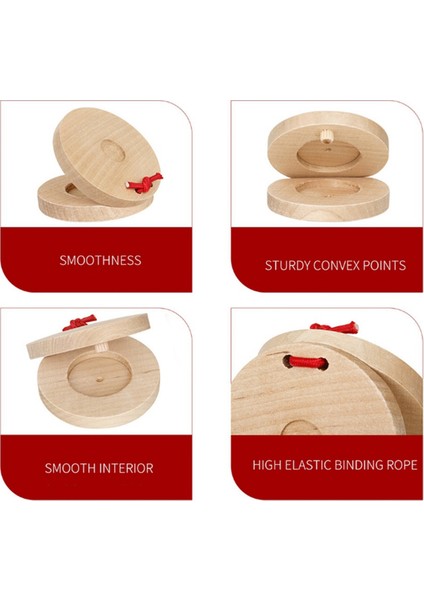 16PCS Castanetets Müzikal Cascaletets Enstrüman Ahşap Müzik Müzik Enstrümanı Çocuklar Için Perküsyon Enstrümanı Yetişkinler (Yurt Dışından) modelleri