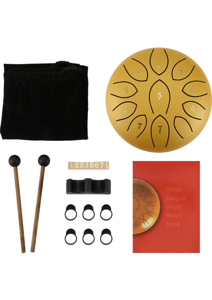 Dış 6 Inç Için Yağmur Davul 11 ​​ton Çelik Dil Davul Yağmur Yağışı Açık Yağmur Chime Müzik Aleti (Yurt Dışından)