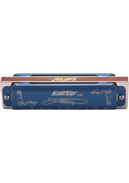 Easttop T008K 10 Delikli Blues Mızıka C Tuş Ahşap Rüzgar Müzik Aleti Plastik Kutu Temiz Bez (Yurt Dışından) indirimleri