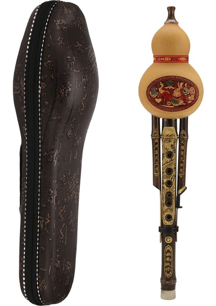 El Yapımı Bambu Hulusi Kabak Cucurbit Flüt Etnik Müzik Enstrümanı C&#39;nin Anahtarı Yeni Başlayan Müzik Severler Için Durum (Yurt Dışından) fiyatları